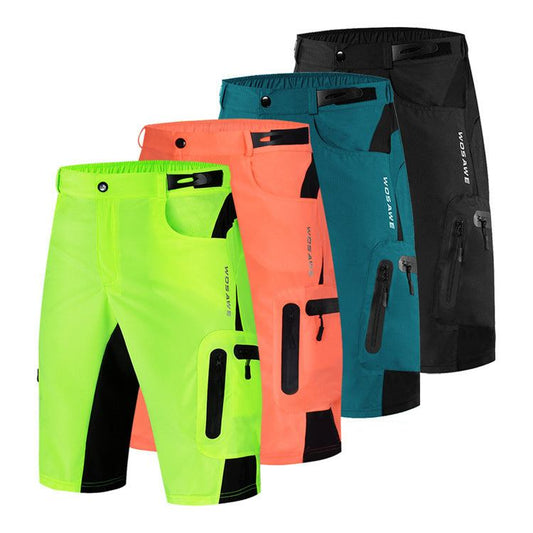 Breathable wicking hiking shorts in four colors with multiple pockets and moisture-wicking fabric.