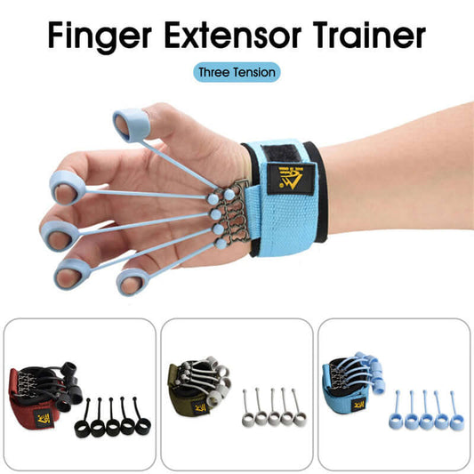 Finger Trainer Extensor Exerciser with three tension settings for effective hand and finger strength training.