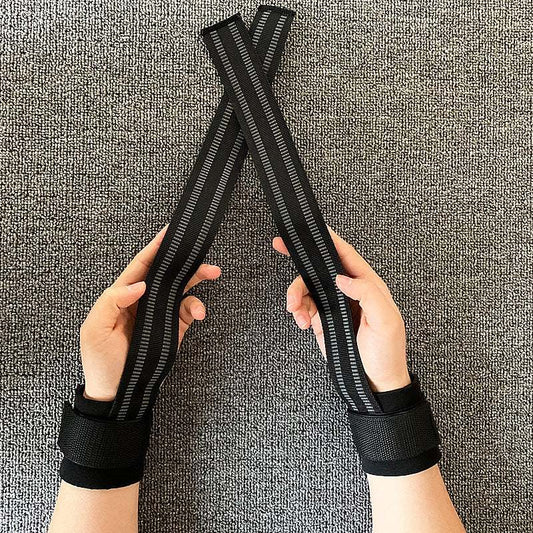Hand straps for enhanced grip and wrist support in strength training.